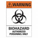 Biohazard Sign 10 inx14 in Plastic