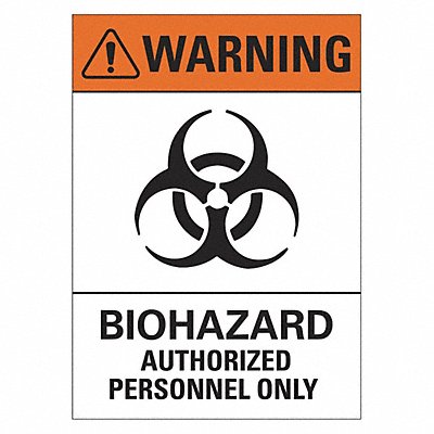 Biohazard Sign 10inx14in Non-PVC Polymer