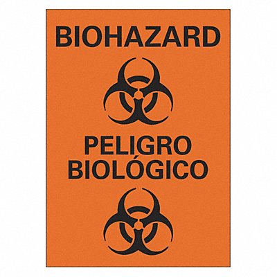 Biohazard Sign 14 inx10 in Plastic