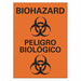 Biohazard Sign 14 inx10 in Plastic