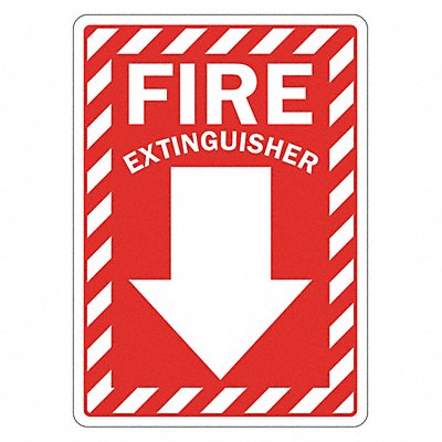 Fire Extinguisher Sign 14inx10in Plastic