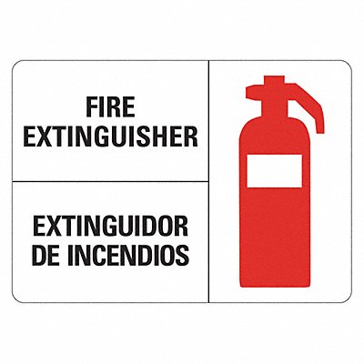 Fire Extinguisher Sign 14inx10in Plastic