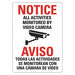 Security Sign 14 in x 10 in Plastic