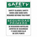 Safety Sign 14 in x 10 in Plastic