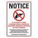 Rflctv Weapons Notice Sign 14x10in Alum