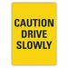 Traffic Safety Sign 14inx10in Plastic