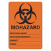 Biohazard Sign 14 in x 10 in Plastic