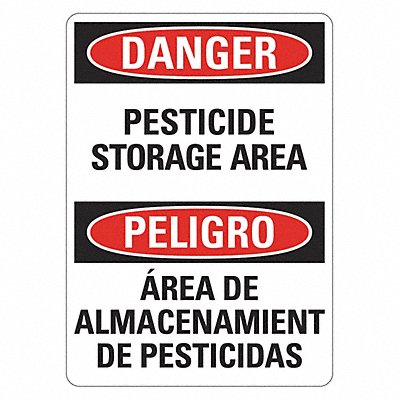 Danger Sign 14 inx10 in Plastic