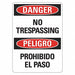 Danger Sign 14 inx10 in Plastic