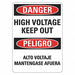 Danger Sign 14 inx10 in Plastic