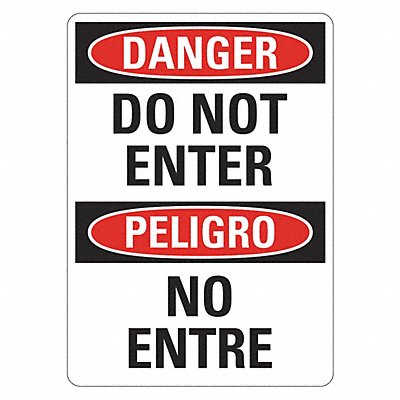 Danger Sign 14 inx10 in Plastic
