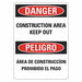 Danger Sign 14 inx10 in Plastic