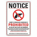 Eco Weapons Notice Sign 14 in x 10 in