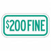 Fine Supplemental Parking Sign 6 x 12 