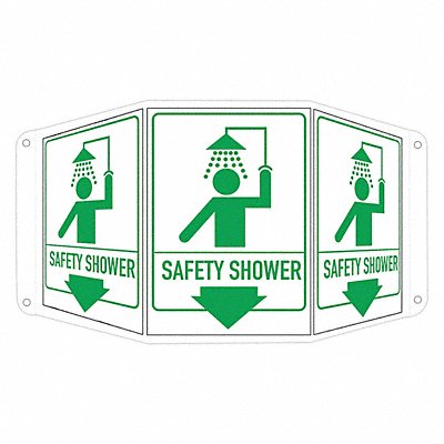 Aluminum Shower Sign 10x17 1/2in