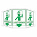 Reflective Shower Sign 10x17 1/2in Alum