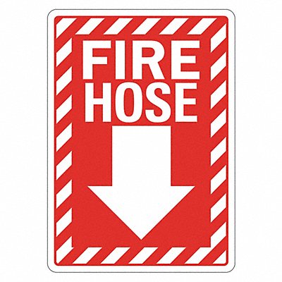 Rflct Fire Extinguisher Sign 10x7in Alum