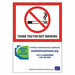 Rflct No Smoking Sign 10x7in Aluminum