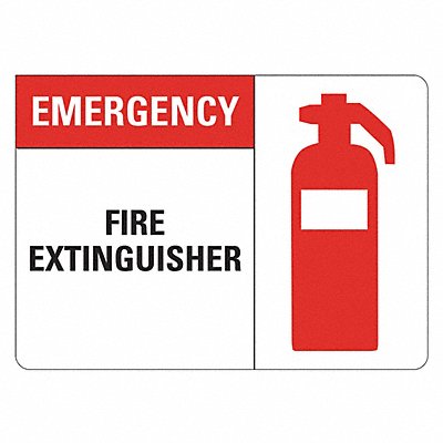 Aluminum Fire Extinguisher Sign 7x10in