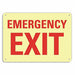 Aluminum Emergency Exit Sign 10x14in