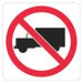 No Trucks Traffic Sign 12 x 12 