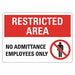 Rflctv No Admittance Sign 10inx14in Alum