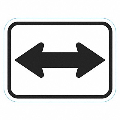 Arrow Double Traffic Sign 9 x 12 