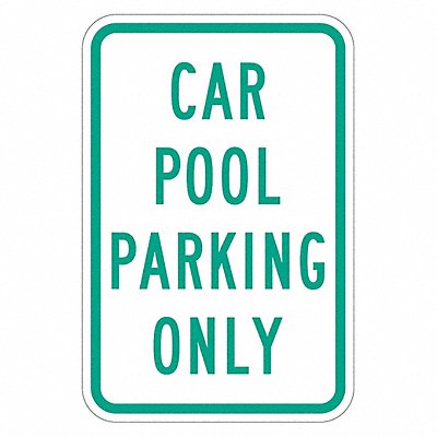 Car Pool Parking Sign 18 x 12 