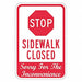 Rflctv Tripping Hazard Stop Sign 18x12in