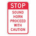 Rflctv Lift Truck Trfc Stop Sign 18x12in