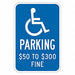 ADA Handicapped Parking Sign 18 x 12 