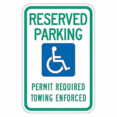 ADA Handicapped Parking Sign 18 x 12 