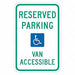 ADA Handicapped Parking Sign 18 x 12 