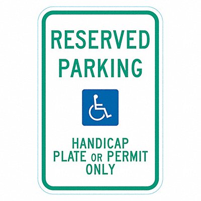 ADA Handicapped Parking Sign 18 x 12 