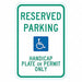 ADA Handicapped Parking Sign 18 x 12 