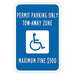 ADA Handicapped Parking Sign 18 x 12 