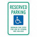 ADA Handicapped Parking Sign 18 x 12 