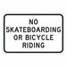 Rflctv No Skateboards Sign 12x18in Alum