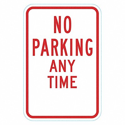 No Parking Any Time Sign 18 x 12 