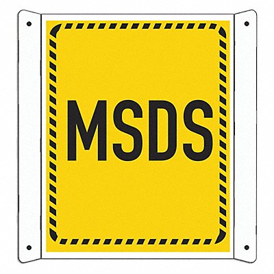 Msds Information Sign 10inx8in Aluminum