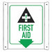 Aluminum First Aid Sign 10x8in Aluminum