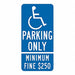 ADA Handicapped Parking Sign 24 x 12 