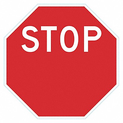 Rflctv Exit Entr Stop Sign 18x18in Alum