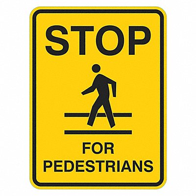 Stop for Pedestrians Sign 24 x 18 