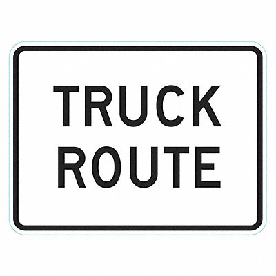 Truck Route Traffic Sign 24 x 18 