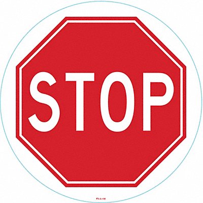Anti-Slip Floor Sign 8 inx 8in Vinyl PK2