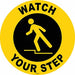 Anti-Slip Floor Sign 8 inx8 in Vinyl PK2