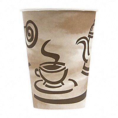Disp Hot Cup 12 oz Brown/White PK1000
