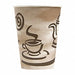 Disp Hot Cup 12 oz Brown/White PK1000