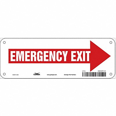 Safety Sign 3.5in x 10in Glow Vinyl